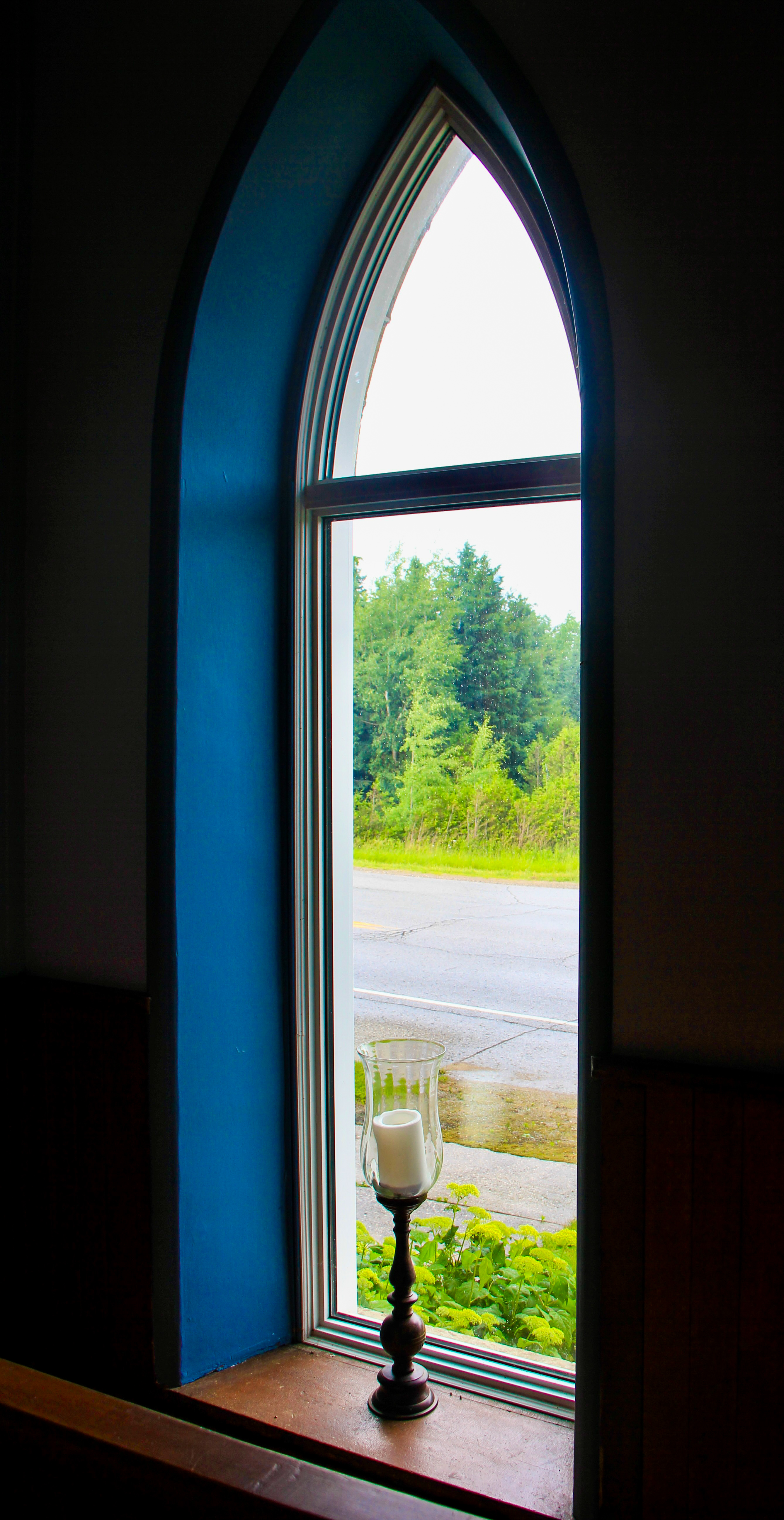 Window with candle