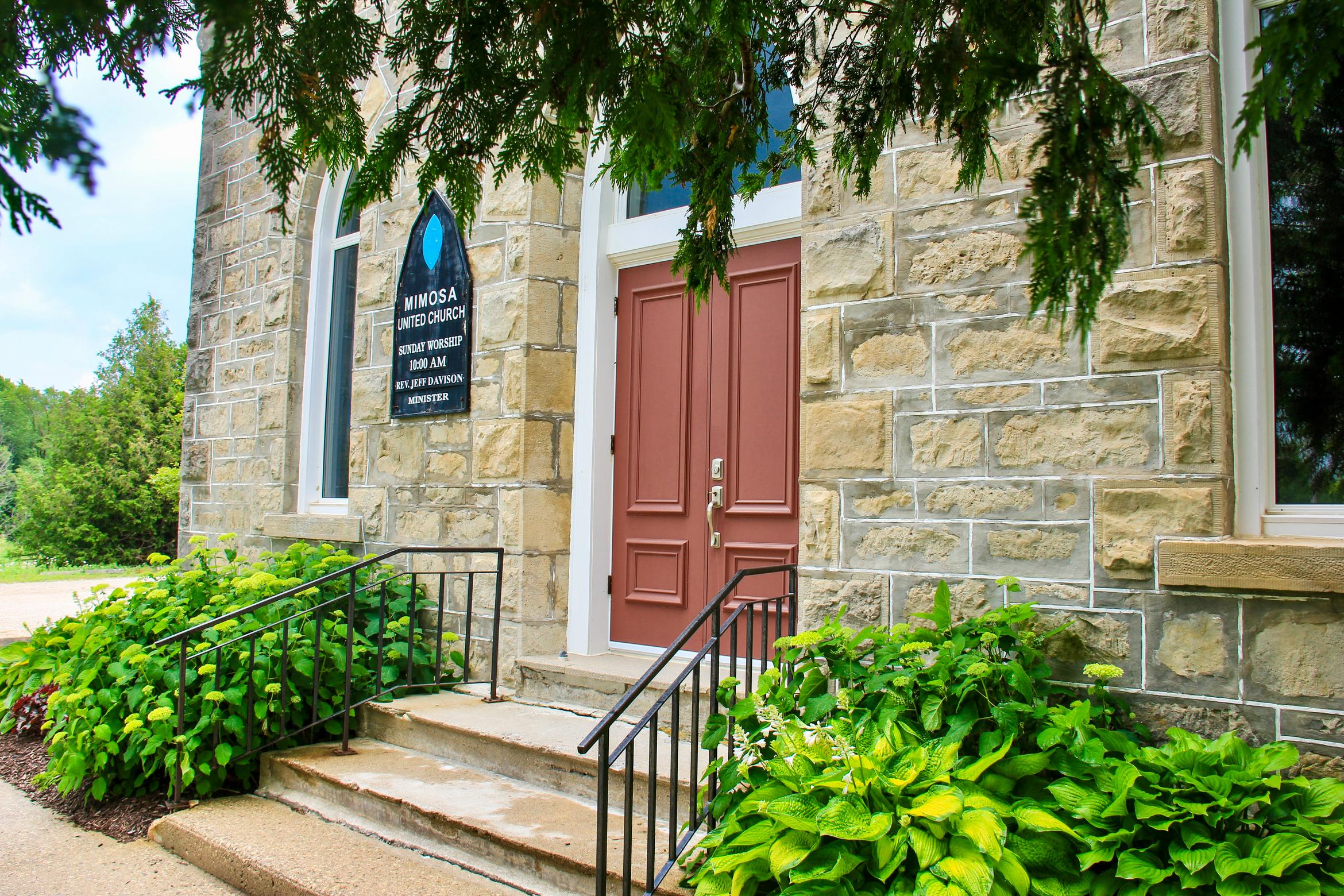 Mimosa United Church Front Doors